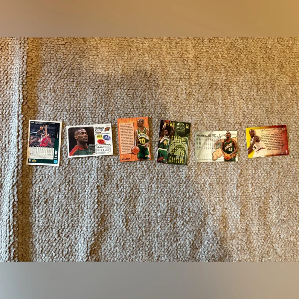 6 Seattle Supersonics Trading Cards-Rare cards Gary Payton and Shawn Kemp - Picture 11 of 14